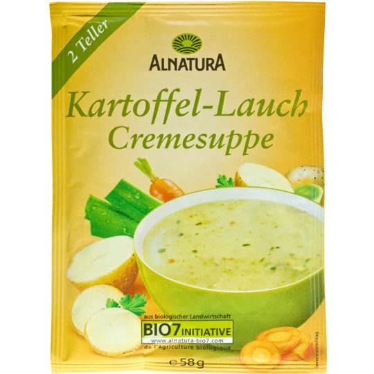 Bio Kartoffel-Lauch Cremesuppe 58G 3 Bio Kartoffel-Lauch Cremesuppe 58G