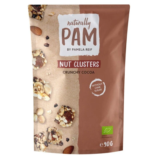 Naturally Pam Nut Cluster Crunchy Cocoa 90G 3 Naturally Pam Nut Cluster Crunchy Cocoa 90G