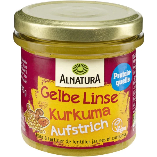 Bio Gelbe Linse Kurkuma Aufstrich 140G 3 Bio Gelbe Linse Kurkuma Aufstrich 140G