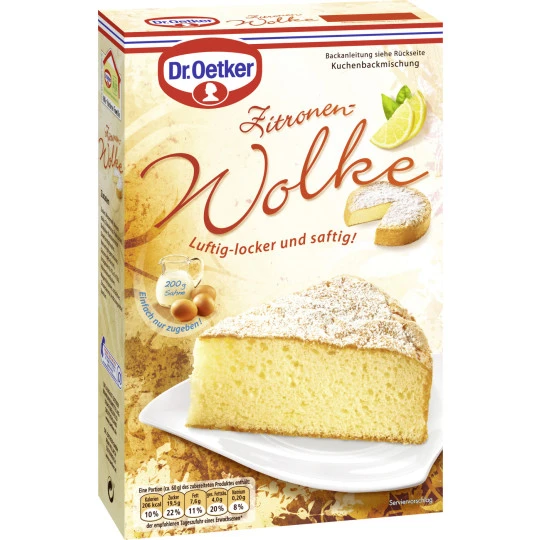 Dr. Oetker Backmischung Zitronen-Wolke 430G 3 Dr. Oetker Backmischung Zitronen-Wolke 430G