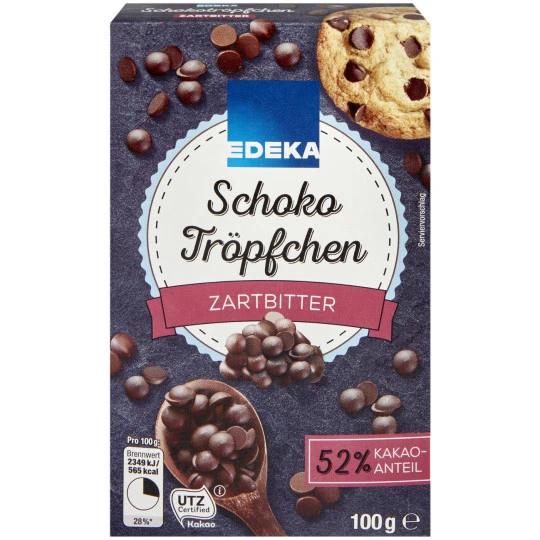 Schokotröpfchen Zartbitter 100G 3 Schokotröpfchen Zartbitter 100G