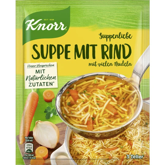 Knorr Suppenliebe Suppe Mit Rind 76G 3 Knorr Suppenliebe Suppe Mit Rind 76G